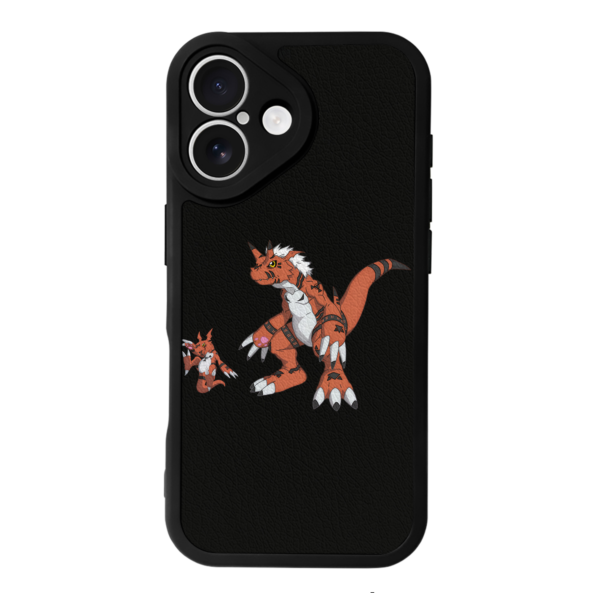 （画像用） Digimon デジタルモンスター/デジモン 【iPhone 16シリーズ対応】シリコンスマホケース（レザー調） 材質：シリコン